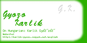 gyozo karlik business card